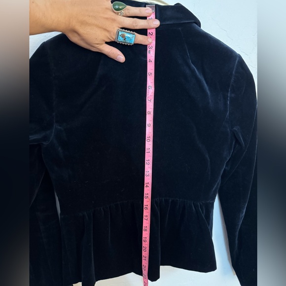 J.CREW NAVY BLUE VELVET BLAZER TAILORED COAT EUC SZ 2 FULLY LINED - Picture 7 of 10